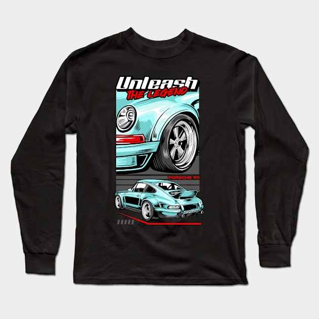 Porsche 911 Vintage Long Sleeve T-Shirt by Harrisaputra